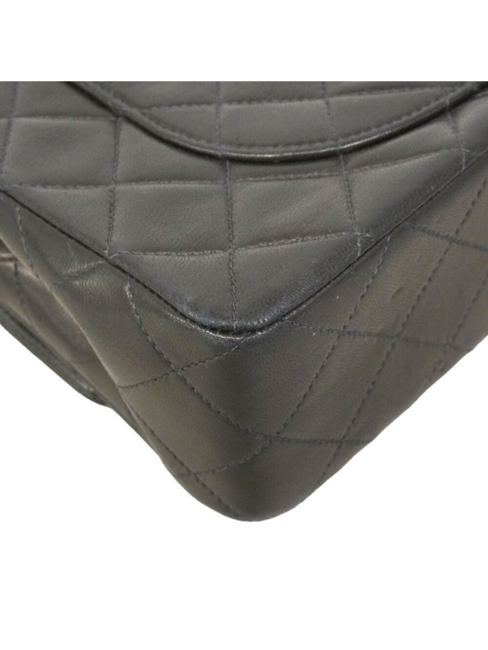 Chanel Shoulder Bag Quilted Lambskin Black Gold - Picture 6 of 13